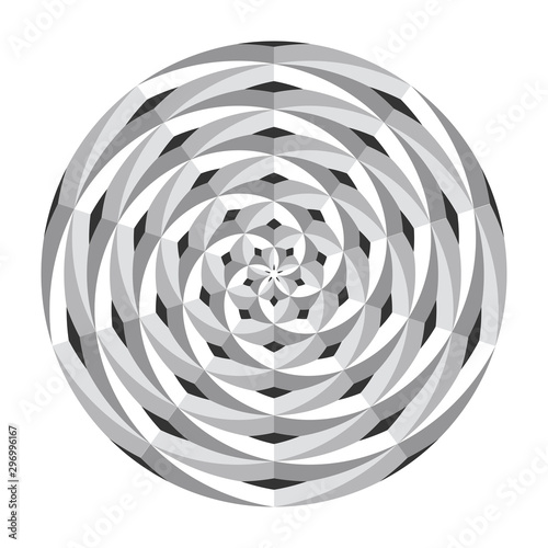 Circle design element. 3d geometric pattern.