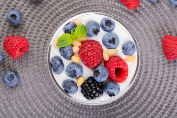 Sticker - yogurt with a mix of wild berries