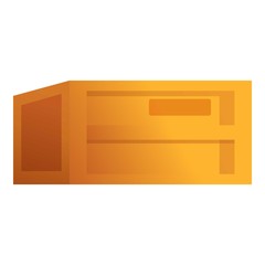 Poster - Stock wood box icon. Cartoon of stock wood box vector icon for web design isolated on white background