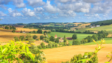 Summer Landscape - View Of The Countryside Close To The Village Of Lavardens, In The Historical Province Gascony, The Region Of Occitanie Of Southwestern France