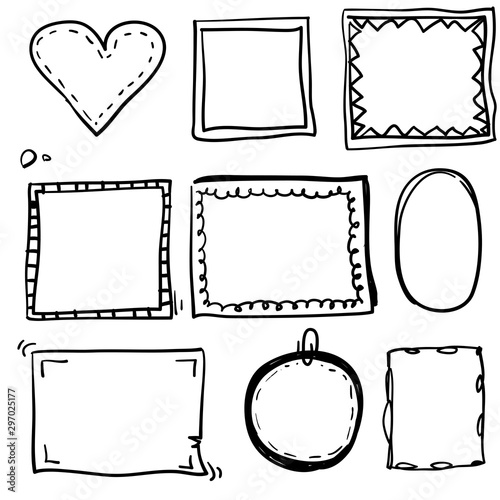 Hand Drawn Set Of Simple Frame And Border With Different Shapes Heart Square Oval Cut Isolated Vector Illustration For Your Banner Design Vector Illustration Buy This Stock Vector And Explore Similar,Floral Design Sketch Pen Drawing Images