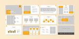 Fototapeta  - Business minimal slides presentation background template. business presentation template.