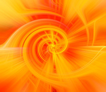 Absrtact Red Spiral Fire ,orange And Yellow Spiral With Radial Rays, Ginger Colored Swirling Magic Flame Abstraction ,background , Wallpaper