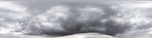 Seamless Cloudy Dark Sky Before Storm Hdri Panorama 360 Degrees Angle View With Beautiful Clouds  With Zenith For Use In 3d Graphics As Sky Dome Or Edit Drone Shot