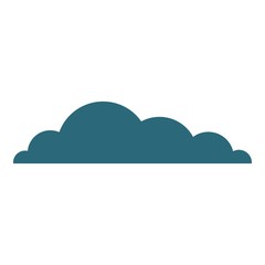 Poster - Sky cloud icon. Flat illustration of sky cloud vector icon for web design