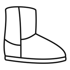 Poster - casual ugg boot icon. outline casual ugg boot vector icon for web design isolated on white backgroun