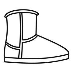 Poster - leather ugg boot icon. outline leather ugg boot vector icon for web design isolated on white backgro