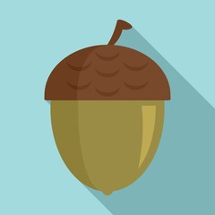 Poster - tree acorn icon. flat illustration of tree acorn vector icon for web design