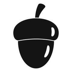 Poster - forest acorn icon. simple illustration of forest acorn vector icon for web design isolated on white 
