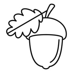 Poster - acorn icon. outline acorn vector icon for web design isolated on white background