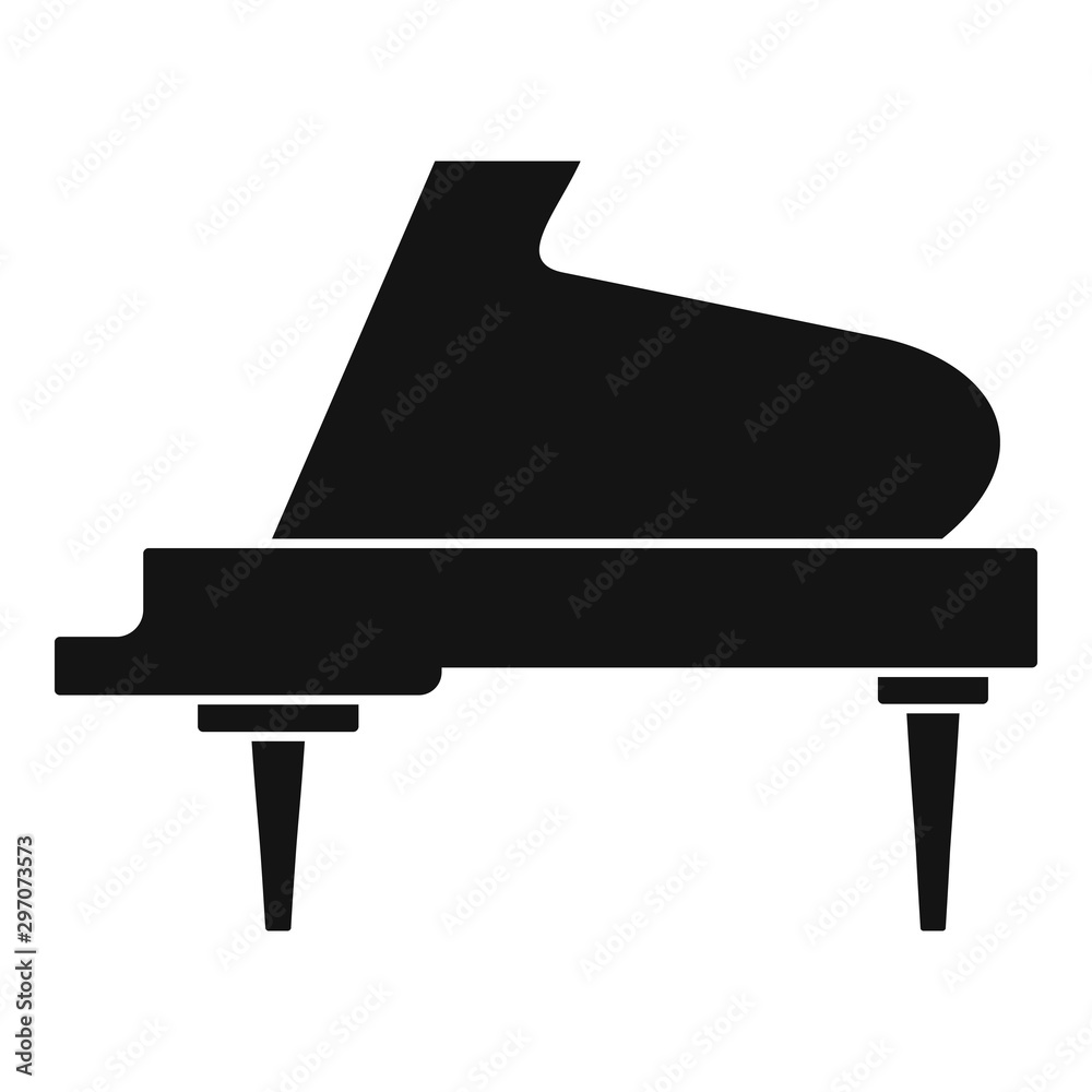 Grand piano instrument icon. Simple illustration of grand piano ...