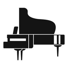 Sticker - Concert grand piano icon. Simple illustration of concert grand piano vector icon for web design isolated on white background