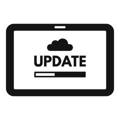 Poster - Tablet update icon. Simple illustration of tablet update vector icon for web design isolated on white background