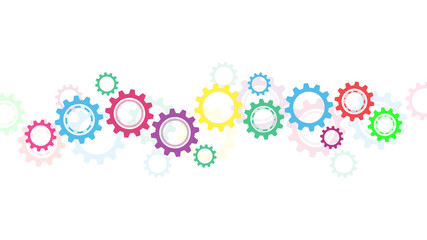 Poster - cogs and gear wheel mechanisms. hi-tech digital technology and engineering. abstract technical backg