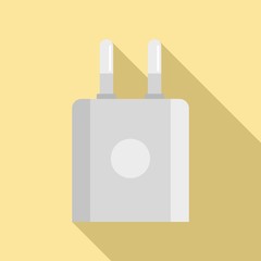 Poster - smartphone plug icon. flat illustration of smartphone plug vector icon for web design