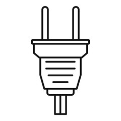 Poster - Wire plug icon. Outline wire plug vector icon for web design isolated on white background