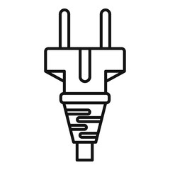 Poster - cable plug icon. outline cable plug vector icon for web design isolated on white background