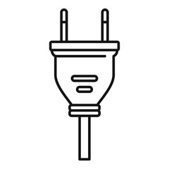 Poster - retro wire plug icon. outline retro wire plug vector icon for web design isolated on white backgroun