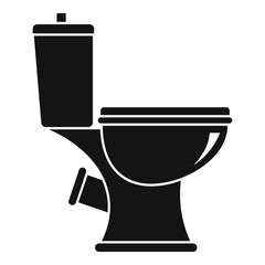 Poster - Toilet icon. Simple illustration of toilet vector icon for web design isolated on white background