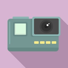 Poster - Extreme action camera icon. Flat illustration of extreme action camera vector icon for web design