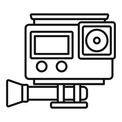 Poster - digital action camera icon. outline digital action camera vector icon for web design isolated on whi