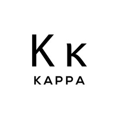 Canvas Print - Greek alphabet : kappa signage icon