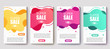 Dynamic modern fluid mobile for sale banners. Sale banner template design, Super Sale set.Vector illustration