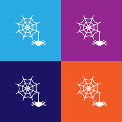 spider web and spider icon. Element of ghost elements illustration. Thin line illustration for website design and development, app development. Premium icon