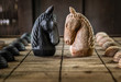 Battle of Wooden Chess Horse