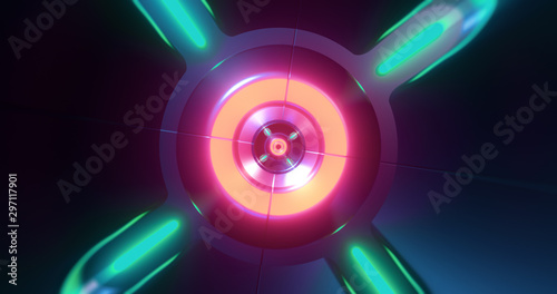 Fototapeta na drzwi i meble Abstract concept of sci-fi sphere cyborg robot. Background for cyber crypto security. 3d illustration