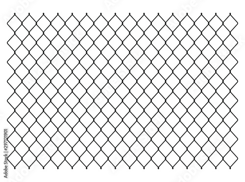 Fotografía Segment of a metal mesh fence