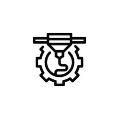 Poster - Industry icon vector. Linear style sign for mobile concept and web design. Industry symbol illustration. Pixel vector graphics - Vector.