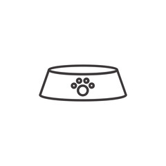 Poster - pet bowl icon vector. Linear style sign for mobile concept and web design. pet bowl symbol illustration. Pixel vector graphics - Vector.