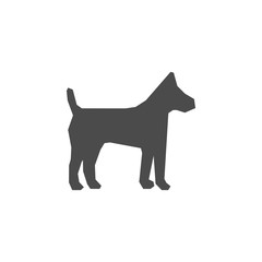 Poster - Domestic dog icon vector. Linear style sign for mobile concept and web design. Dog symbol illustration. Pixel vector graphics - Vector.