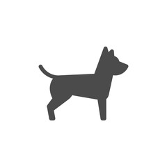 Poster - domestic dog icon vector. Linear style sign for mobile concept and web design. dog symbol illustration. Pixel vector graphics - Vector.