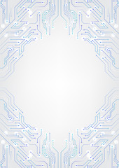 Poster -  White Technology Background Circuit Diagrams