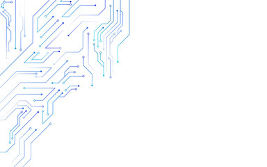 Poster -  White Technology Background Circuit Diagrams