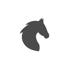 Poster - Horse icon vector. Linear style sign for mobile concept and web design. Horse head symbol illustration. Pixel vector graphics - Vector.