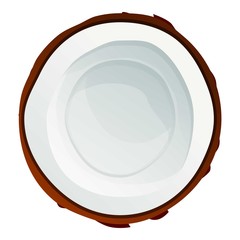 Poster - Fresh coconut icon. Cartoon of fresh coconut vector icon for web design isolated on white background