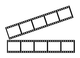 Two stripes of five frames of 35 mm film strip