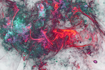 Wall Mural - Light fractal soap bubble texture, digital artwork for creative graphic design
