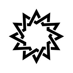 Sticker - Kufic pattern symbol with a white background 