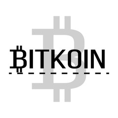Poster - Bitcoin icon. Cryptocurrency. Digital currency. Vector illustration.