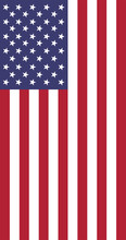 Usa National Vertical Flag Correct Size Color