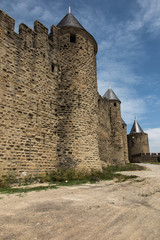 Canvas Print - Carcasson fortificated castle is a UNESCO world heritage site,