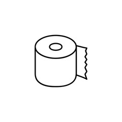 Wall Mural - toilet paper line icon for web and mobile, modern minimalistic flat design. Vector black icon isolated on white background.