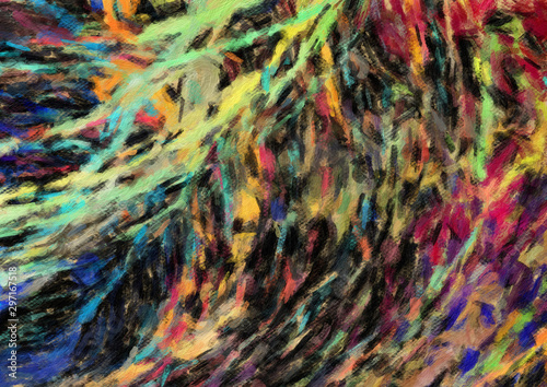 Colorful oil painting abstract art texture with brush strokes. Vintage Style ...