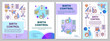 © IMG visuals icons - Birth control brochure template. Contraception methods. Flyer, booklet, leaflet print, cover design with linear illustrations. Vector page layouts for magazines, annual reports, advertising posters