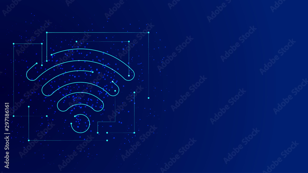 Vector background abstract technology wifi concept Stock Vector | Adobe ...