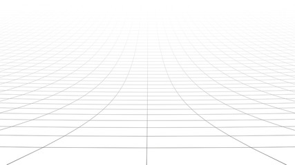 Fototapete - Vector perspective grid. Detailed lines on white background.
